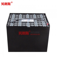 80V/4PzS620杭叉QSD25電動(dòng)牽引車蓄電池實(shí)物圖片 杭州牽引用電池安裝高清圖